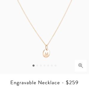 Mejuri Engraved Necklace - “M”